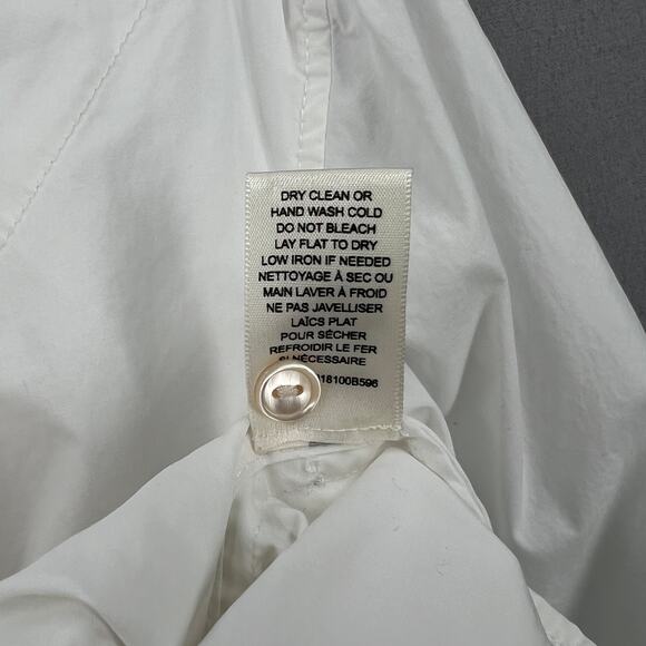 REBECCA TAYLOR Long Sleeve Eyelet Pop Top Womens 8 Milk White Romantic Boho - Picture 12 of 16